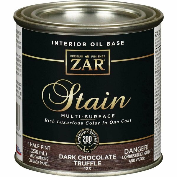 Zar Oil-Based Wood Stain, Dark Chocolate Truffle, 1/2 Pt. 12306